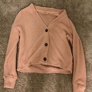 Philosophy Blush Button Cardigan